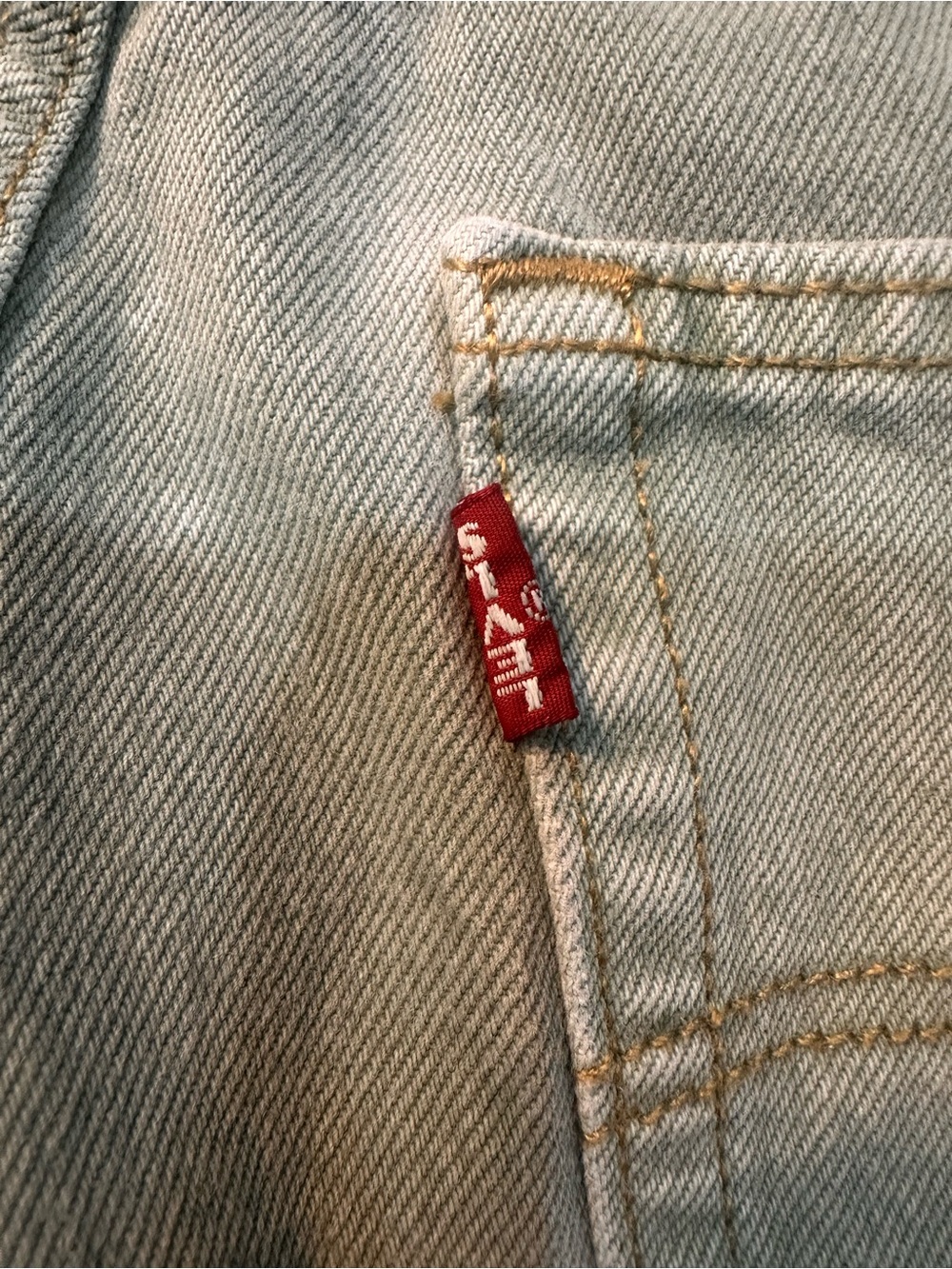 Levi's 501 Straight Leg Sage Green Button Fly Size 27 - Picture 6 of 9